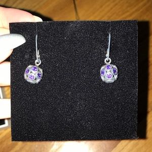 Purple Pandora Earrings